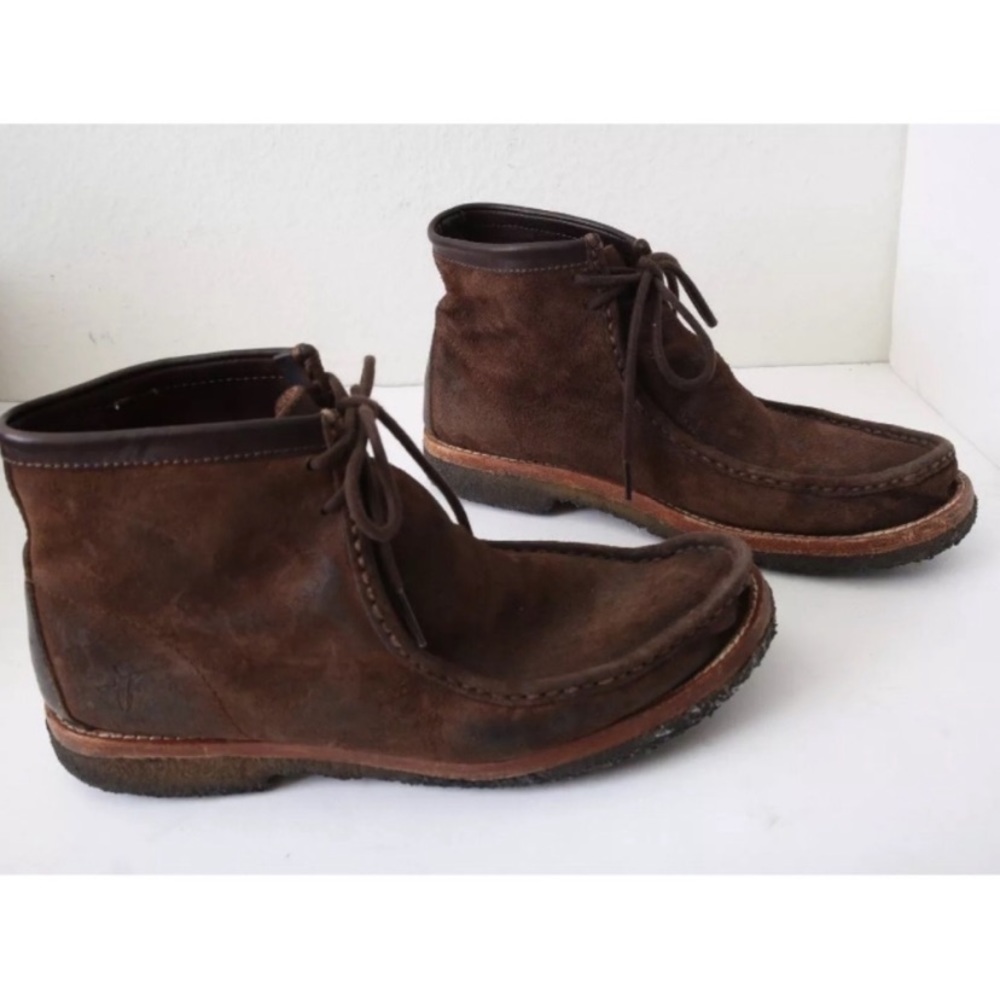 Frye Dark Brown Kyle Suede leather Chukka Boots